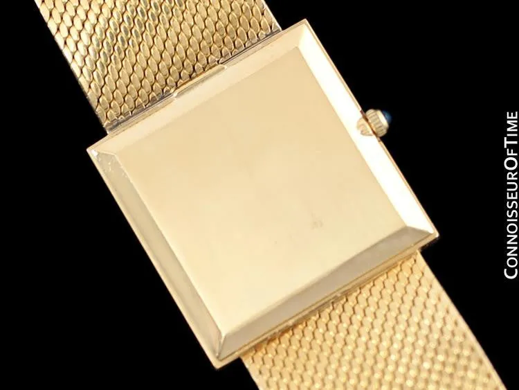 1975 Patek Philippe Vintage Mens Gondolo Ultra Thin Bracelet Watch - 18K Gold