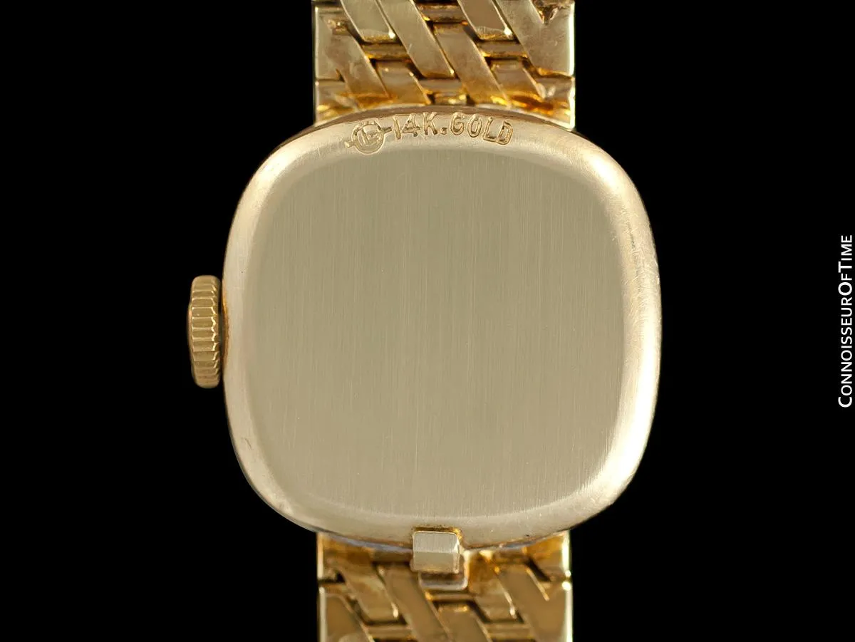 1980's Rolex Ladies Vintage Dress Watch - 14K Gold & Diamonds