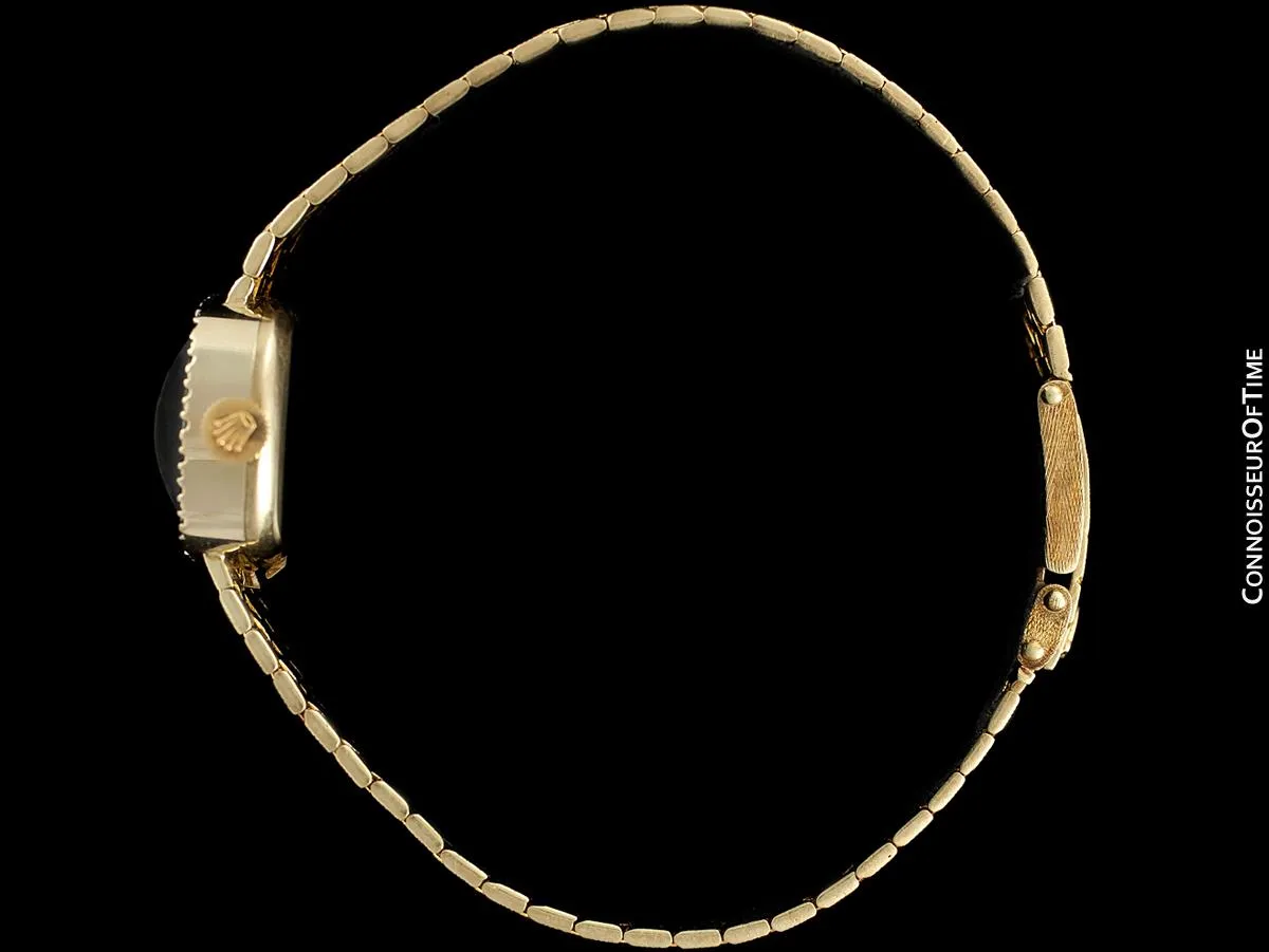 1980's Rolex Ladies Vintage Dress Watch - 14K Gold & Diamonds