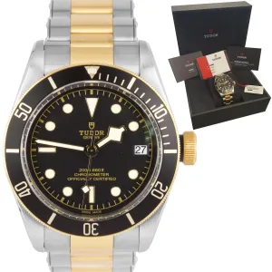 2019 Tudor Black Bay Heritage Two-Tone Stainless Black 41mm Watch 79733N B P SET