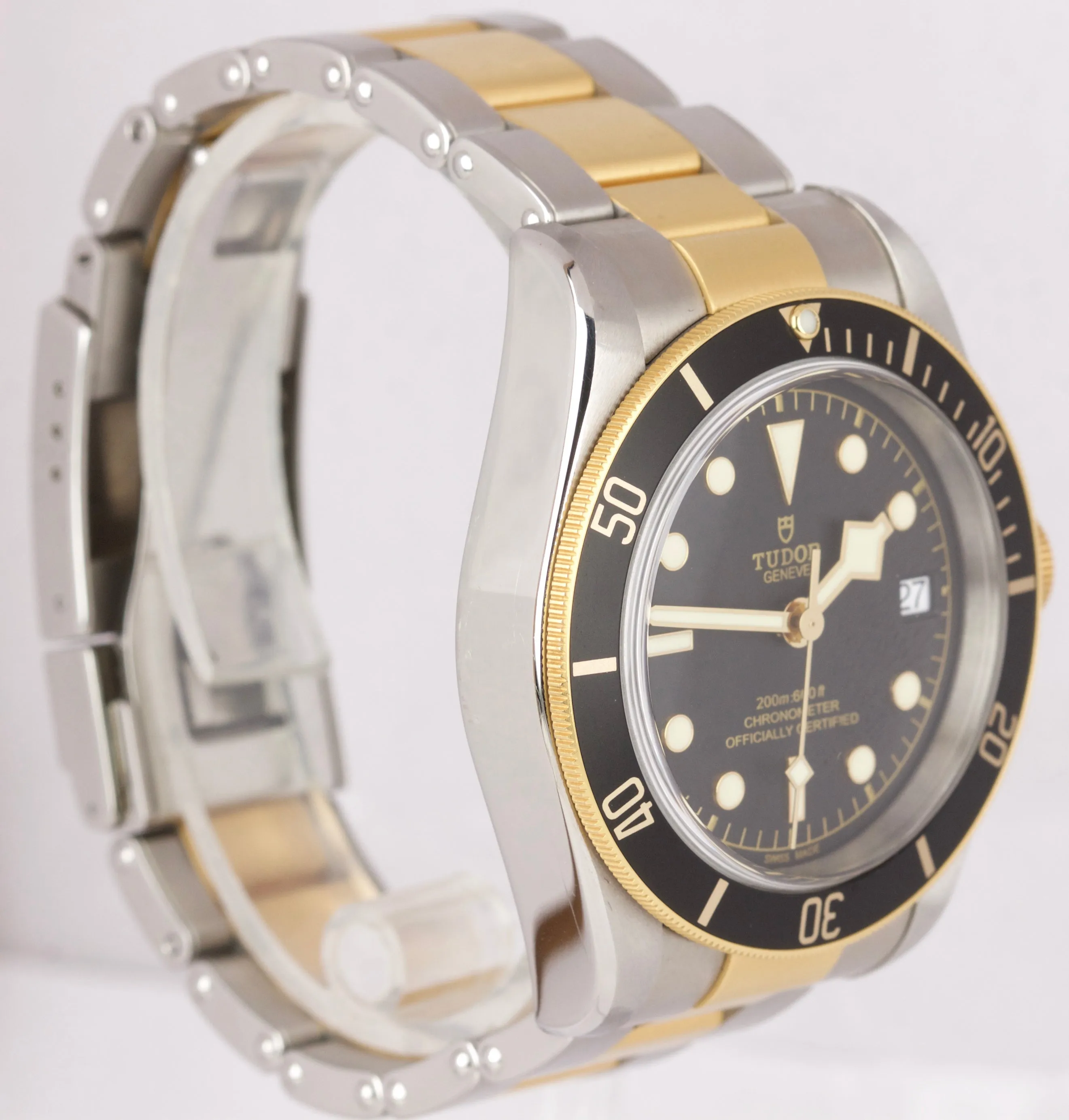 2019 Tudor Black Bay Heritage Two-Tone Stainless Black 41mm Watch 79733N B P SET
