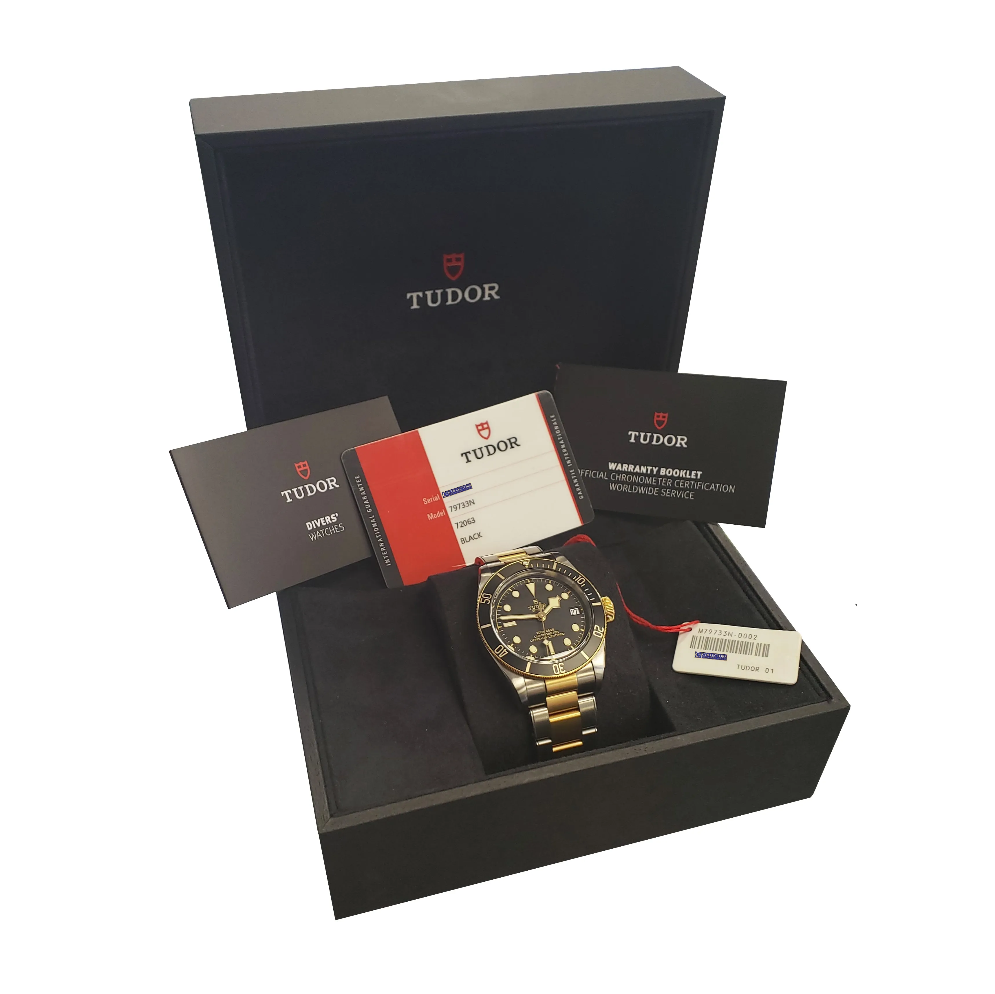 2019 Tudor Black Bay Heritage Two-Tone Stainless Black 41mm Watch 79733N B P SET