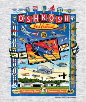 2023 EAA Oshkosh AirVenture Main Event T-shirt