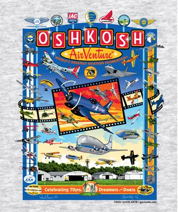 2023 EAA Oshkosh AirVenture Main Event T-shirt