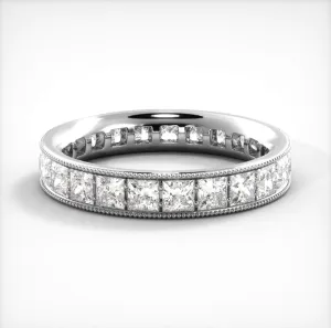 2.09 ct. Princess Diamond Eternity Wedding Band