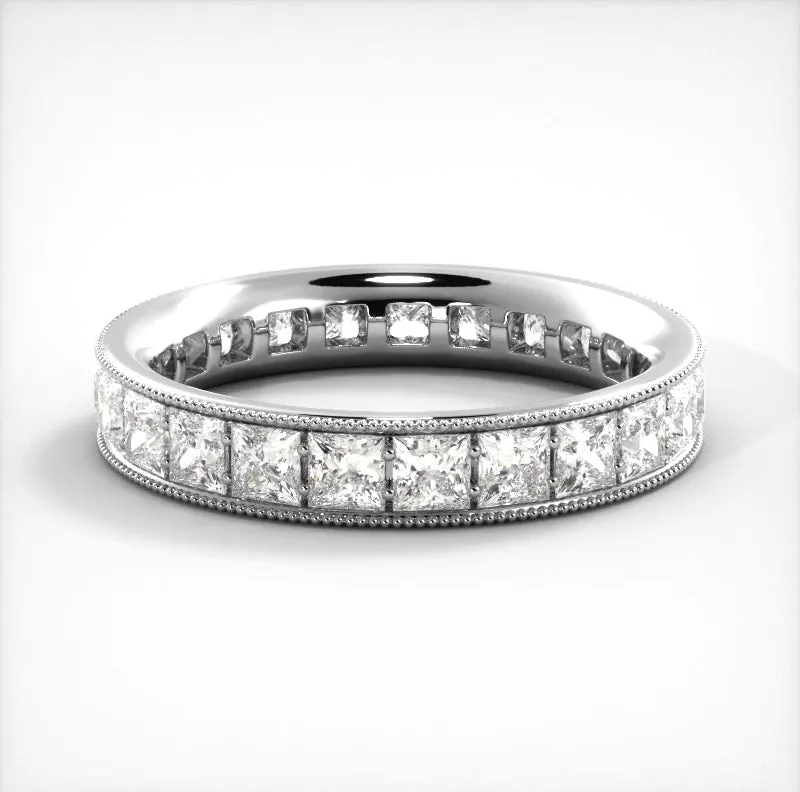 2.09 ct. Princess Diamond Eternity Wedding Band