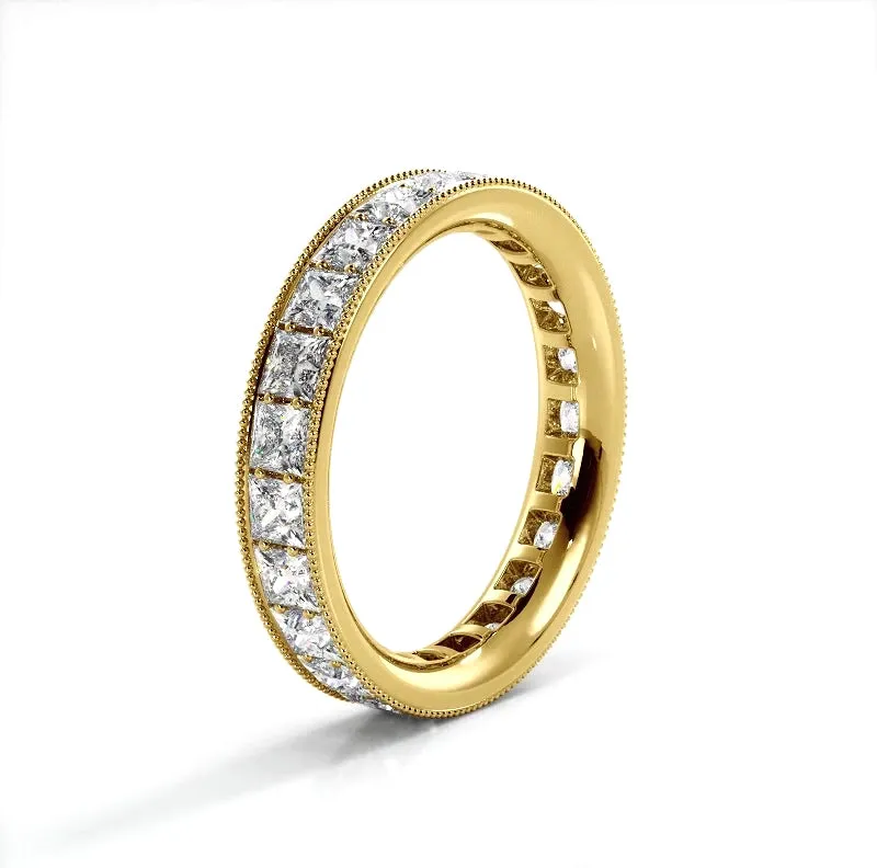 2.09 ct. Princess Diamond Eternity Wedding Band
