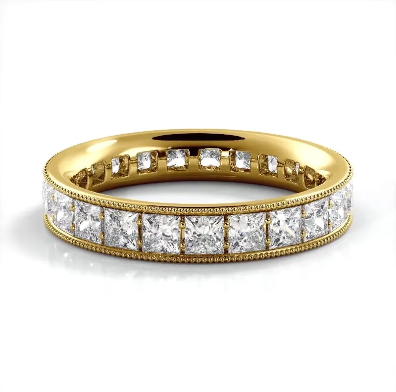 2.09 ct. Princess Diamond Eternity Wedding Band