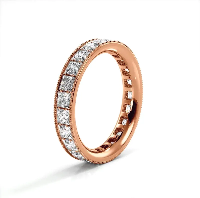 2.09 ct. Princess Diamond Eternity Wedding Band