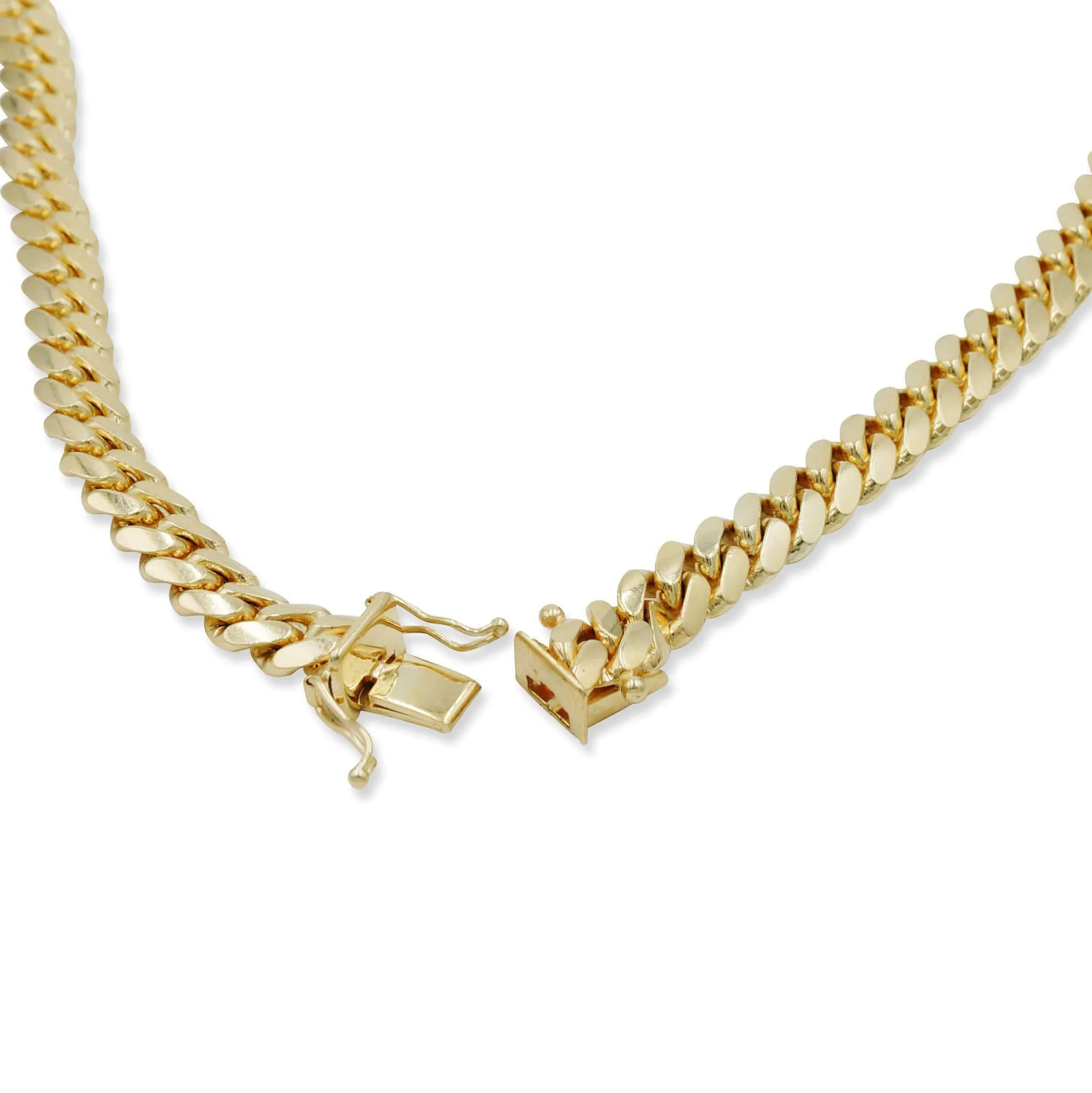 5mm Micro Cuban Link Chain in 14K Solid Yellow Gold