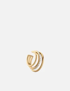 Adin Earring Cuff, Gold Vermeil/Topaz