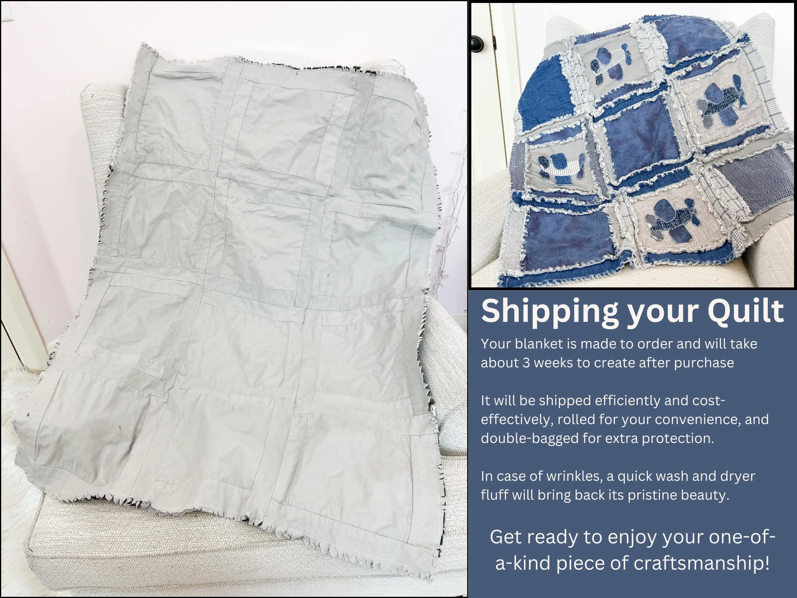 Airplane Quilt Baby Rag Quilt, Boy Crib Bedding, Navy Blue and Gray Baby Blanket, Mini Crib Quilt, and Crib Quilt for Boys