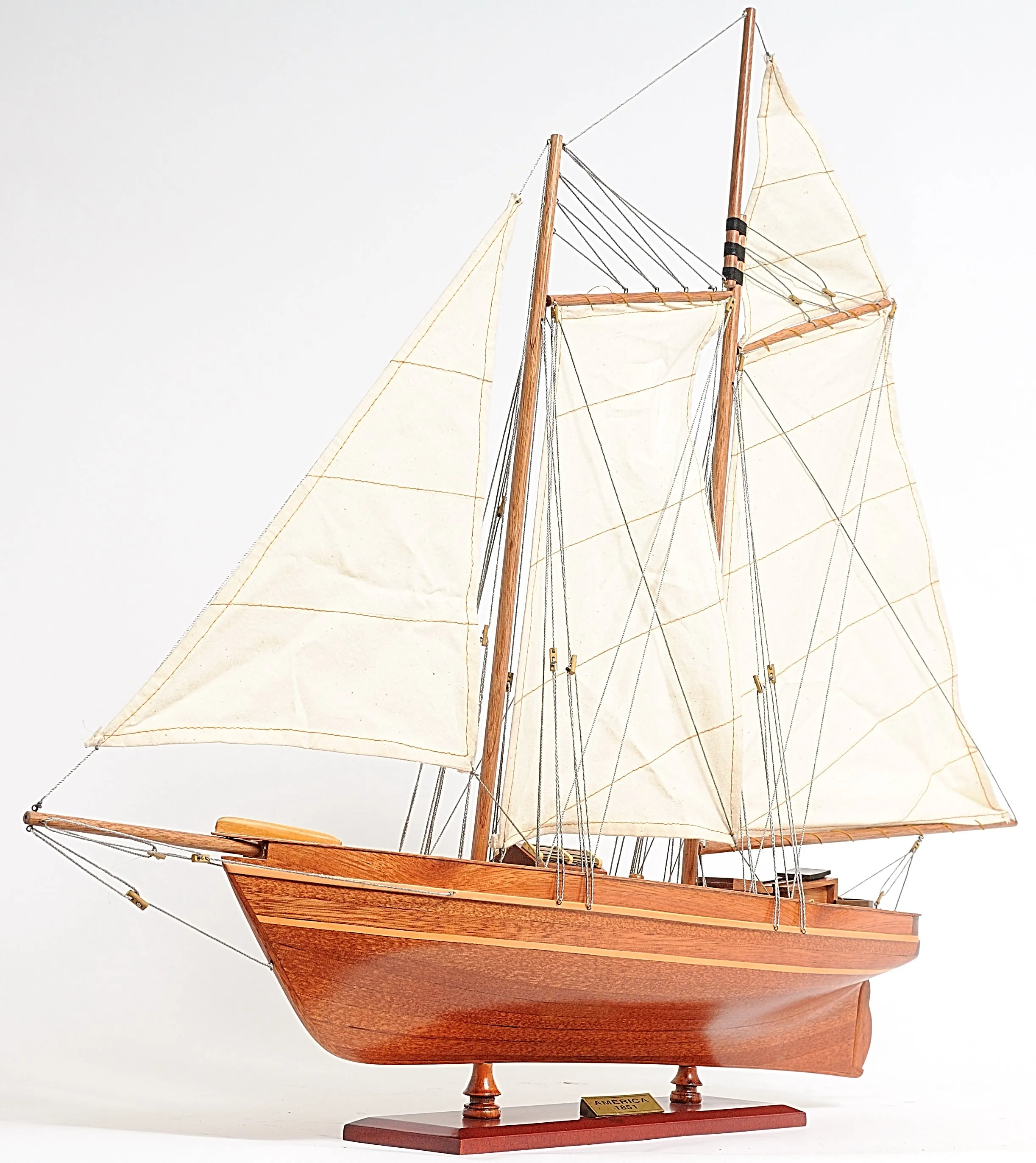 America Cup Racing Yacht Fully Assembled Model