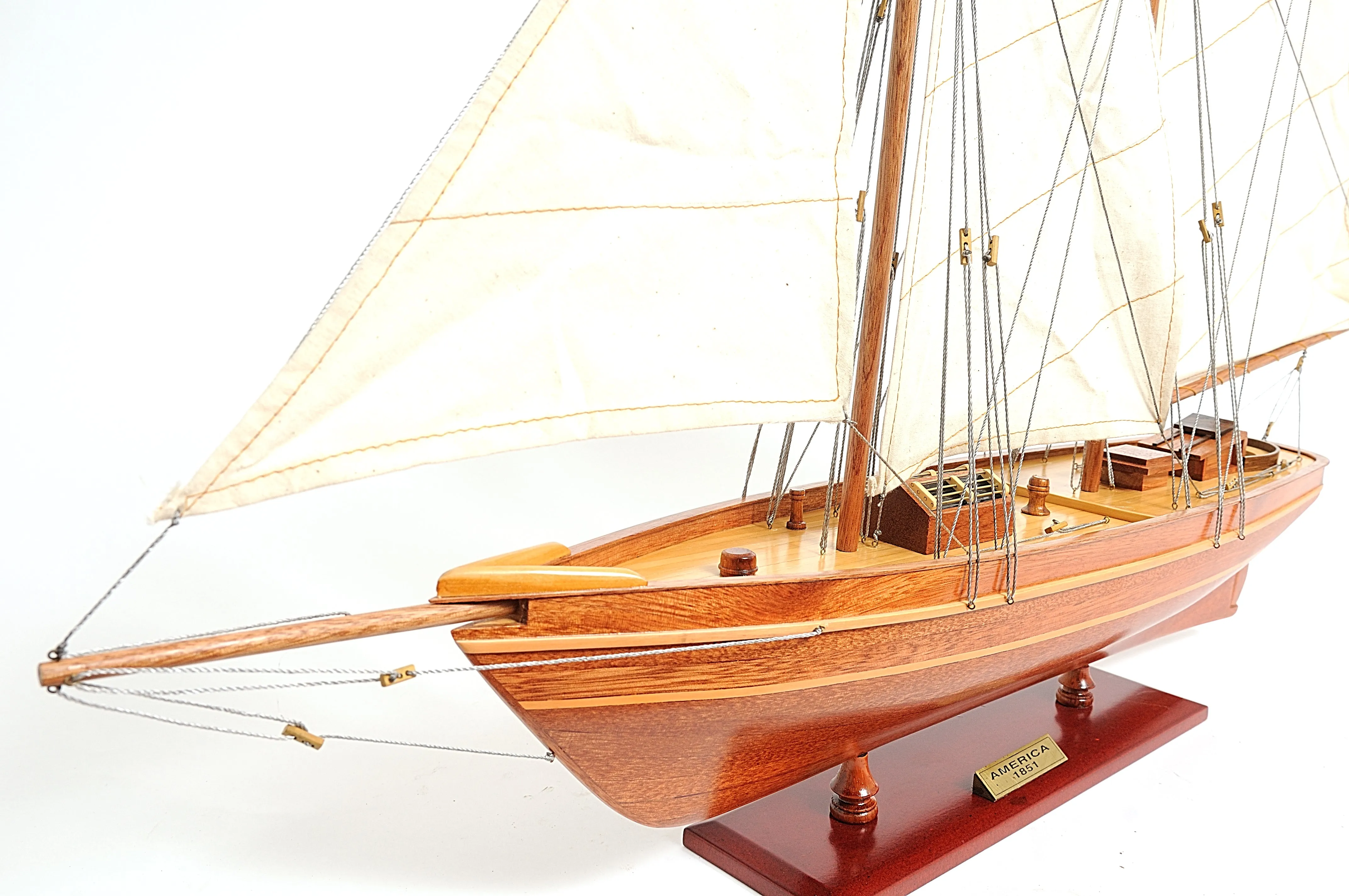 America Cup Racing Yacht Fully Assembled Model