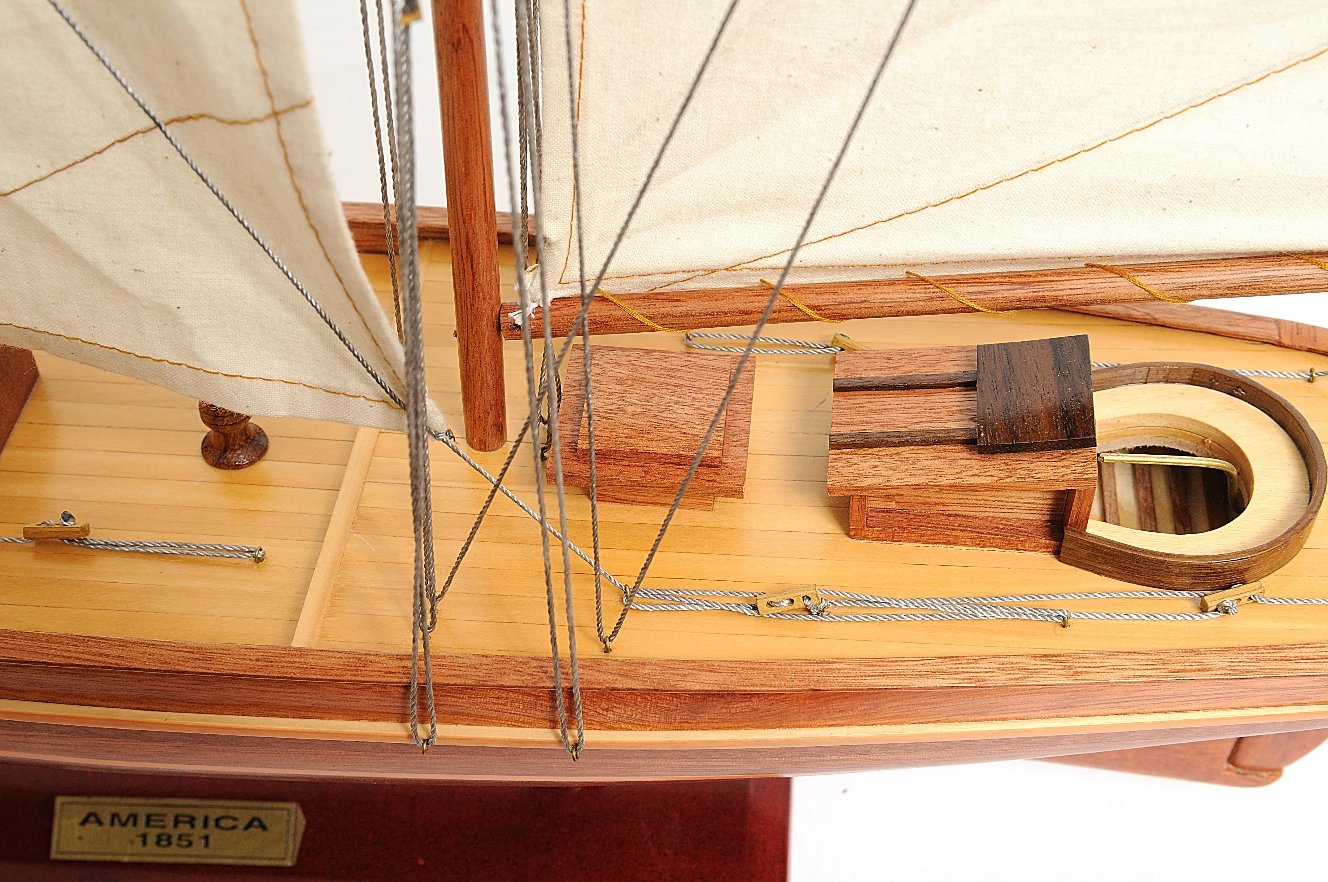 America Cup Racing Yacht Fully Assembled Model