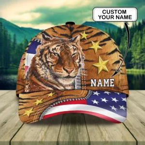 America Tiger - Personalized Name Cap - Loop - Vhv-cap-024