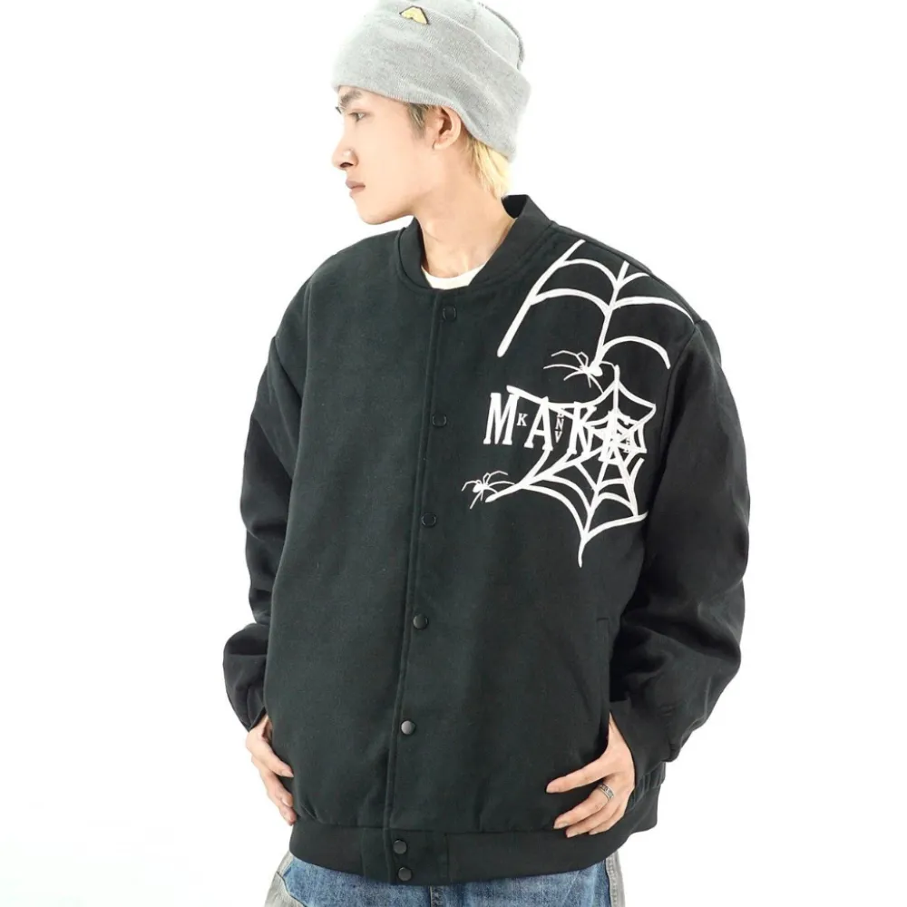 American Spider Web Embroidered Jacket