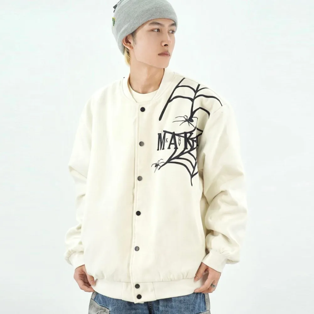 American Spider Web Embroidered Jacket