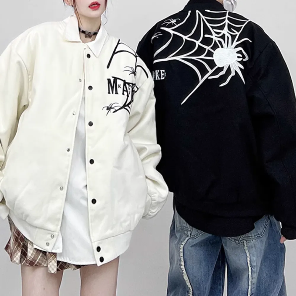 American Spider Web Embroidered Jacket