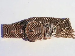 Antique Gold Tassel Bracelet Vintage Watch 14K