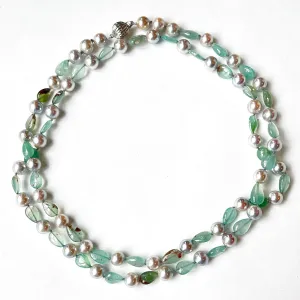 Aquaprase and Blue Akoya Pearls