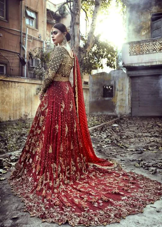 Asian Luxury Bridal Outfit for Wedding #C2043