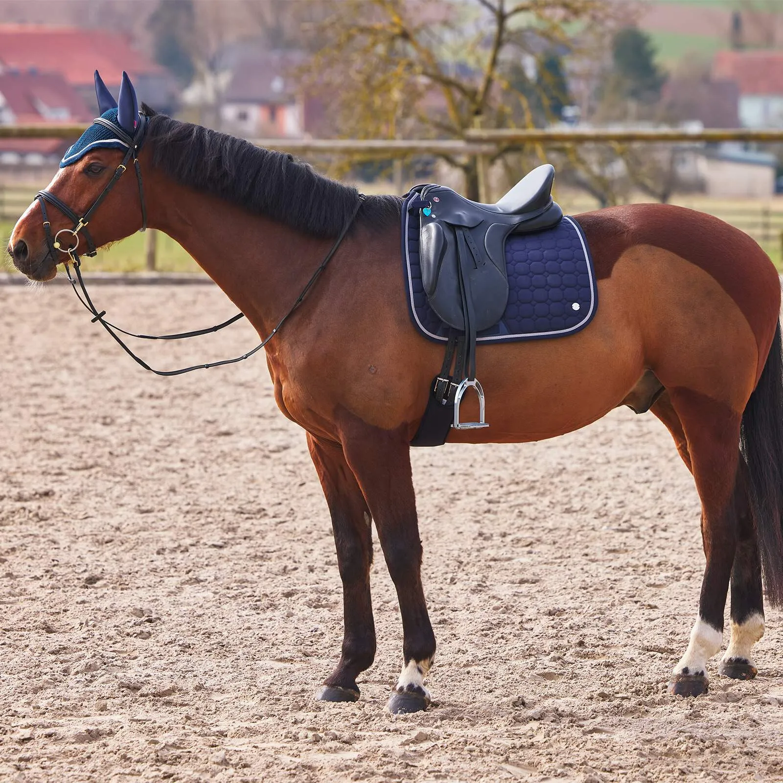 B Vertigo Zurich Dressage Saddle Pad (Navy)