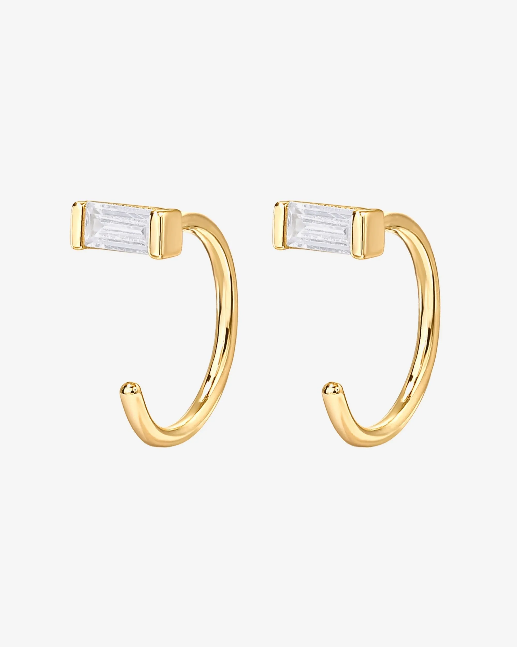 Baguette Half Hoop Huggie
