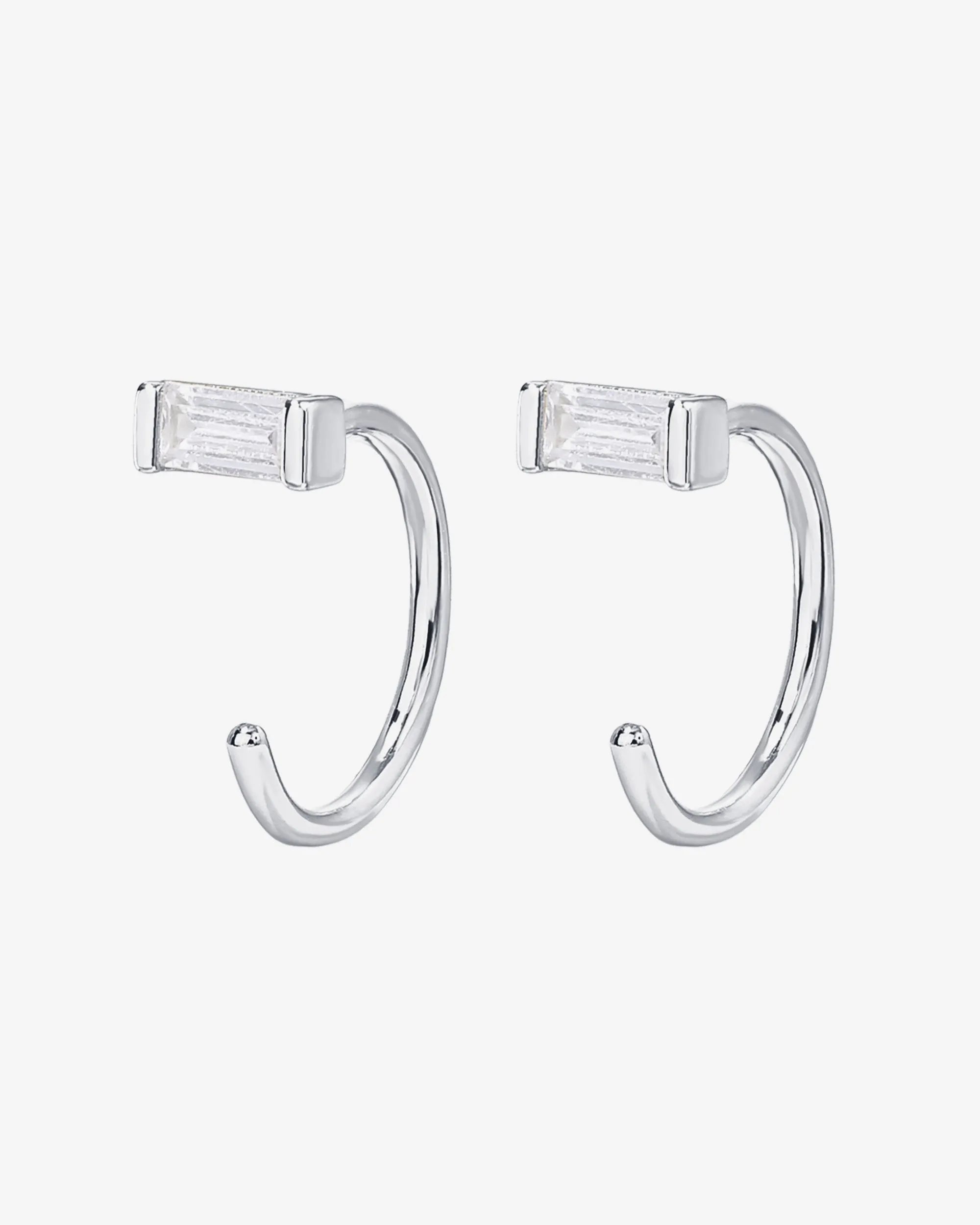 Baguette Half Hoop Huggie