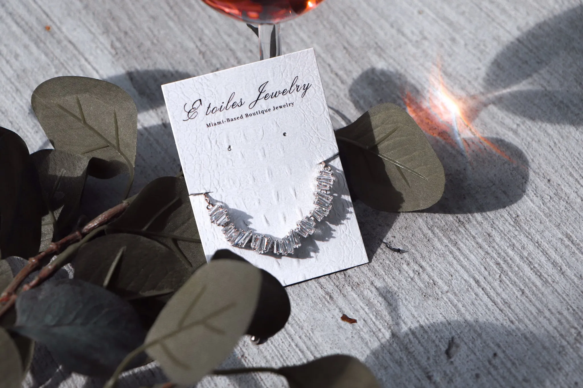 Baguette Sterling Silver Bracelet (Adjustable)