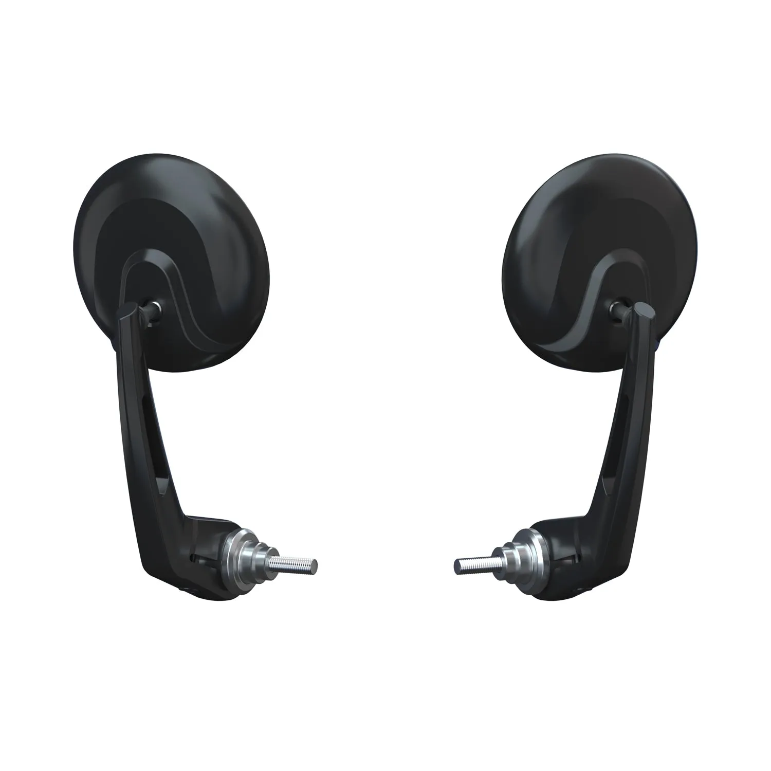 Bar End Mirror and Mount Kit in Black, Pair