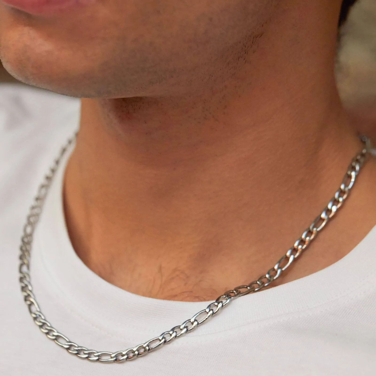 Bartlett Gents Figaro Chain Silver Necklace