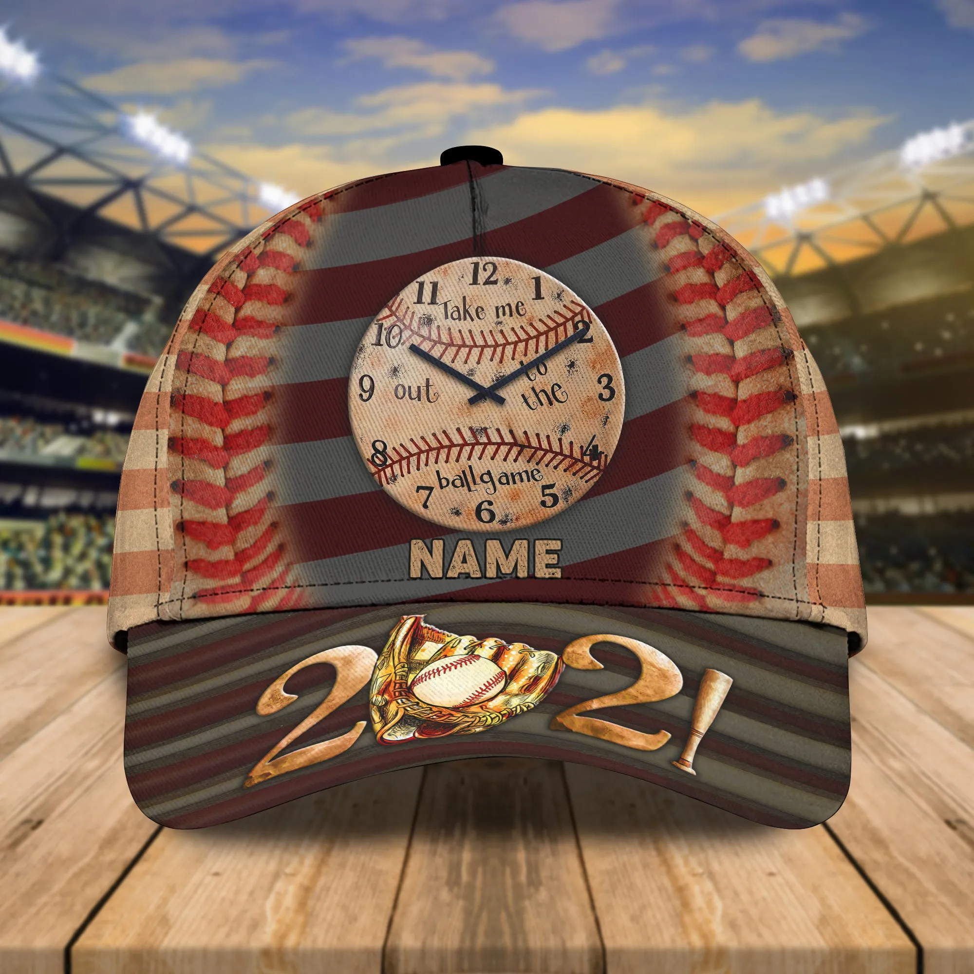 Baseball - Personalized Name Cap - Loop-Hd98 8