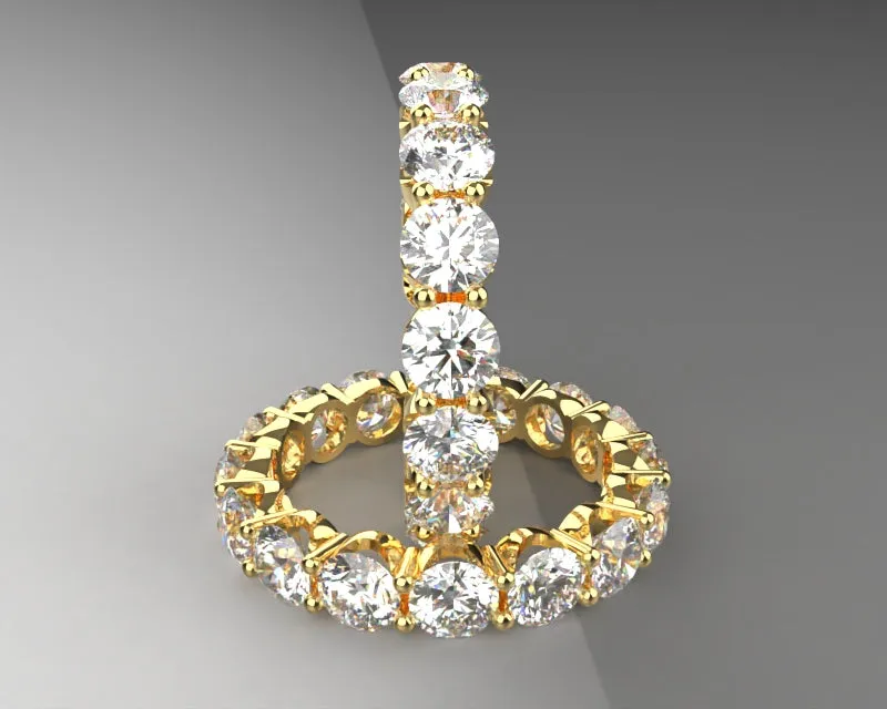 Bespoke Signature Eternity Band w 4mm LG diamond