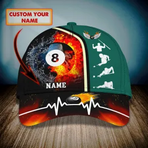Billiard 8 Ball - Personalized Name Cap - Loop - H9h3-410