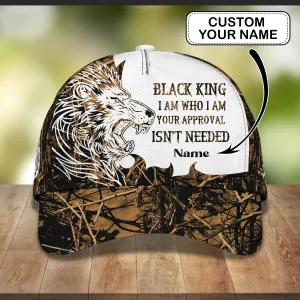 Black King Lion  - Personalized Name Cap - Loop - Nt168 - Ct029