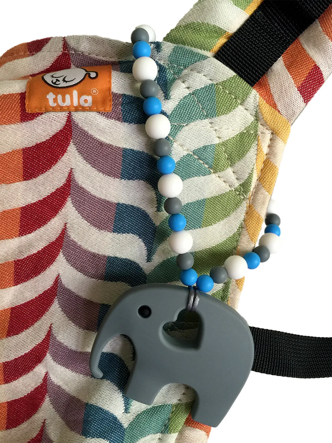 Blue Elephant Baby Carrier Teether Toy