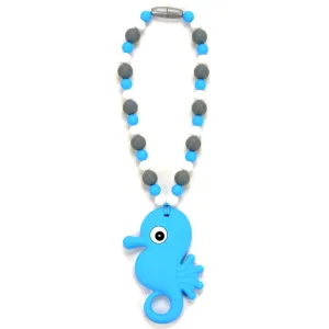 Blue Seahorse Baby Carrier Teether Toy