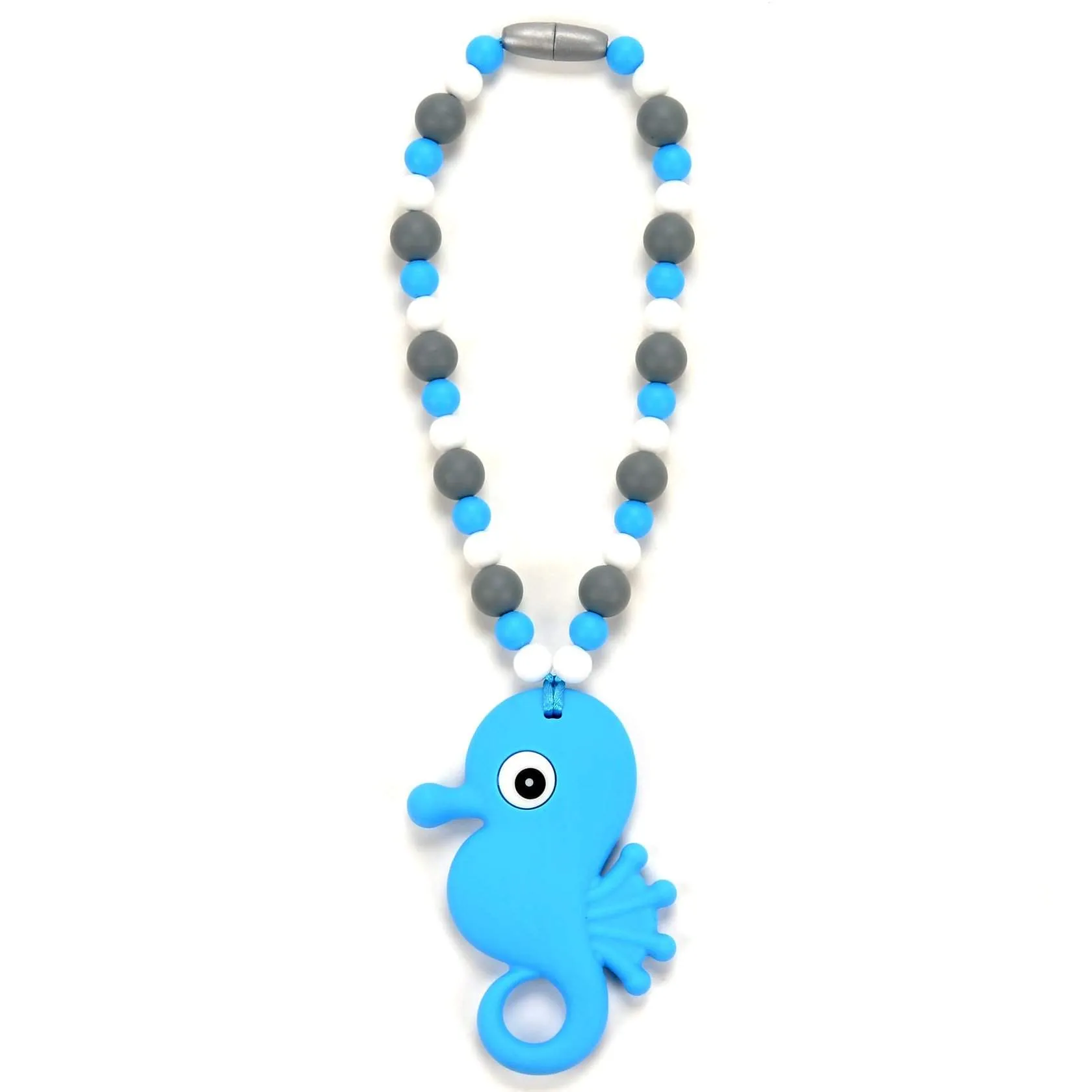 Blue Seahorse Baby Carrier Teether Toy