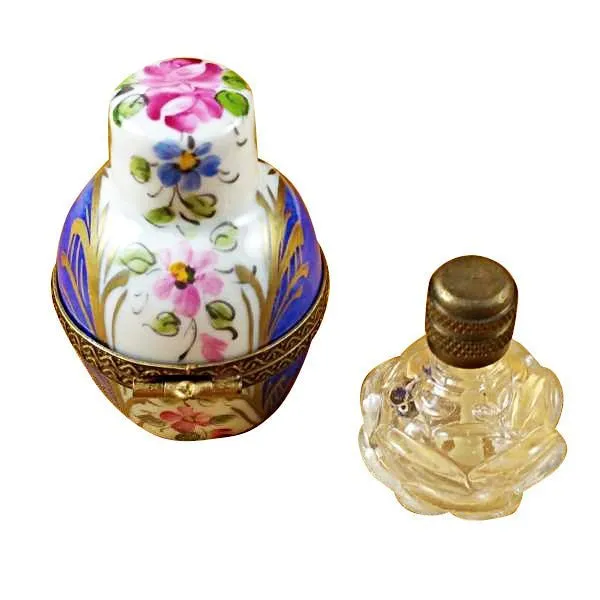 Blue Urn with One Bottle