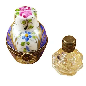 Blue Urn with One Bottle