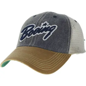 Boeing Foam Over Raw Edge Officially Licensed Navy/Dark Tan Ball Cap