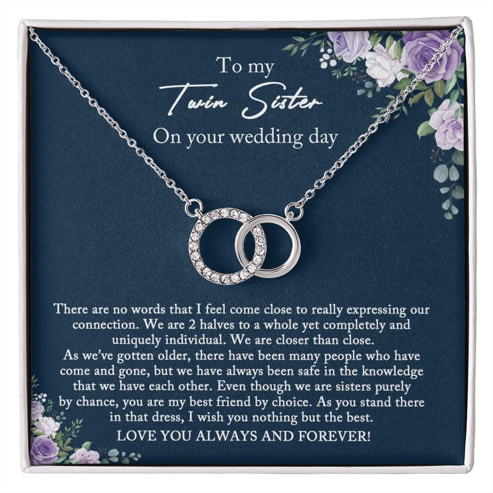 Bride Gift from Sister, Sister Wedding Gift from Twin Sister
