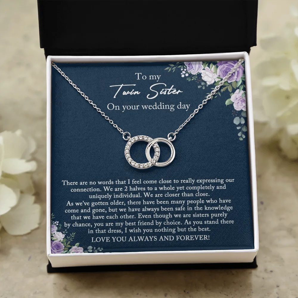 Bride Gift from Sister, Sister Wedding Gift from Twin Sister