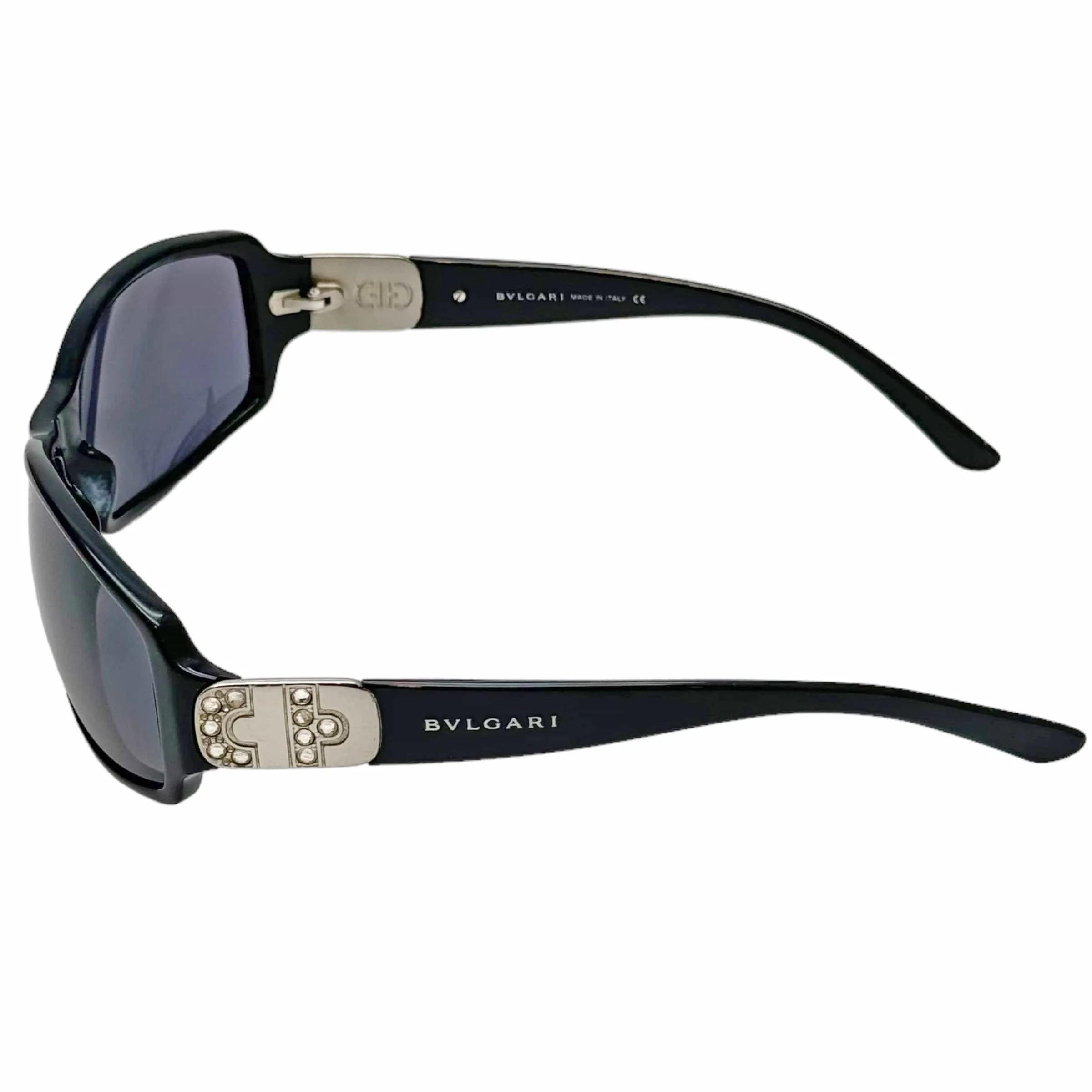 BULGARI Crystal-Embellished Sunglasses - Black