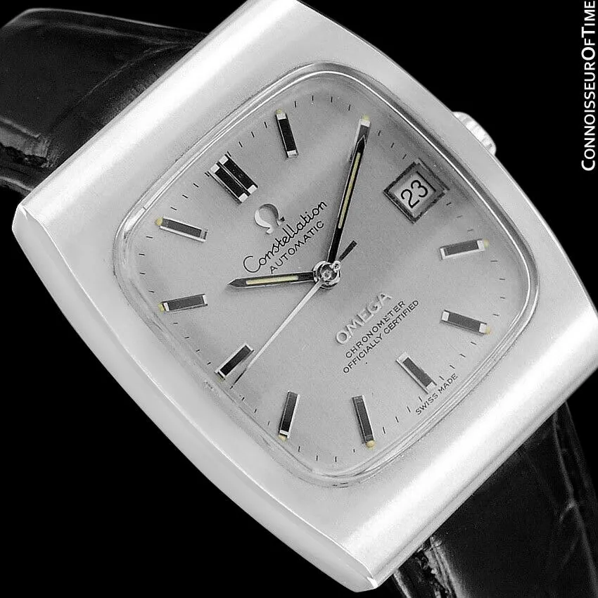 c. 1969 Omega Constellation Vintage Mens Watch, Automatic, Date - Stainless Steel