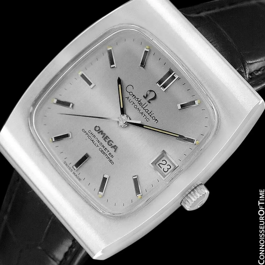 c. 1969 Omega Constellation Vintage Mens Watch, Automatic, Date - Stainless Steel