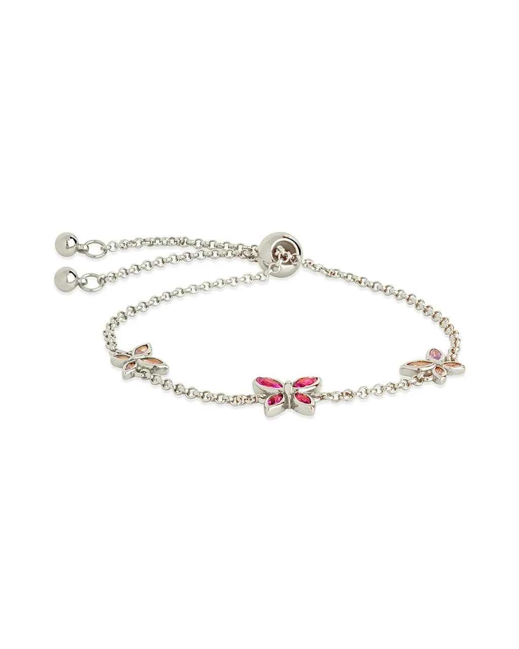 Caria CZ Butterfly Bolo Bracelet