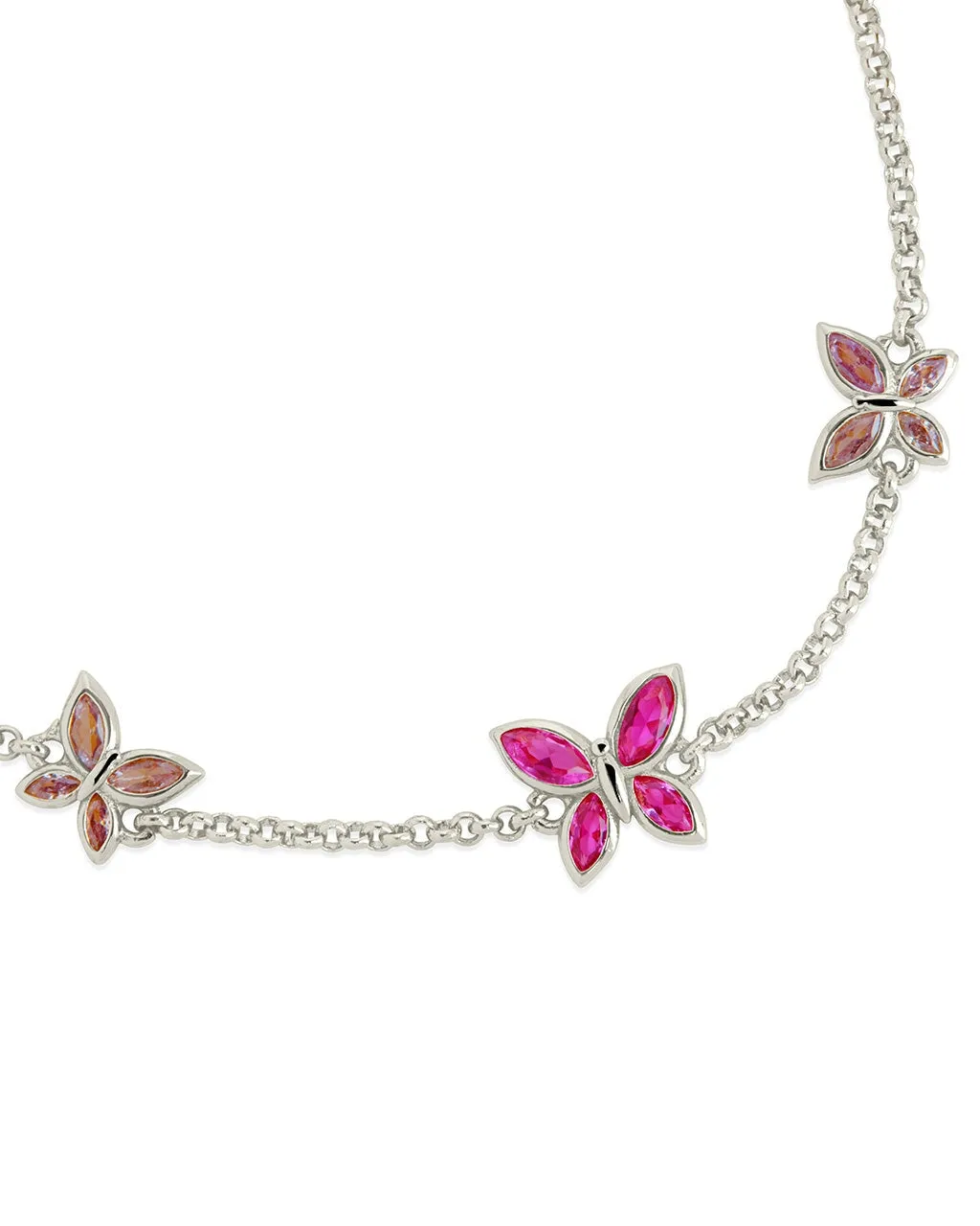 Caria CZ Butterfly Bolo Bracelet