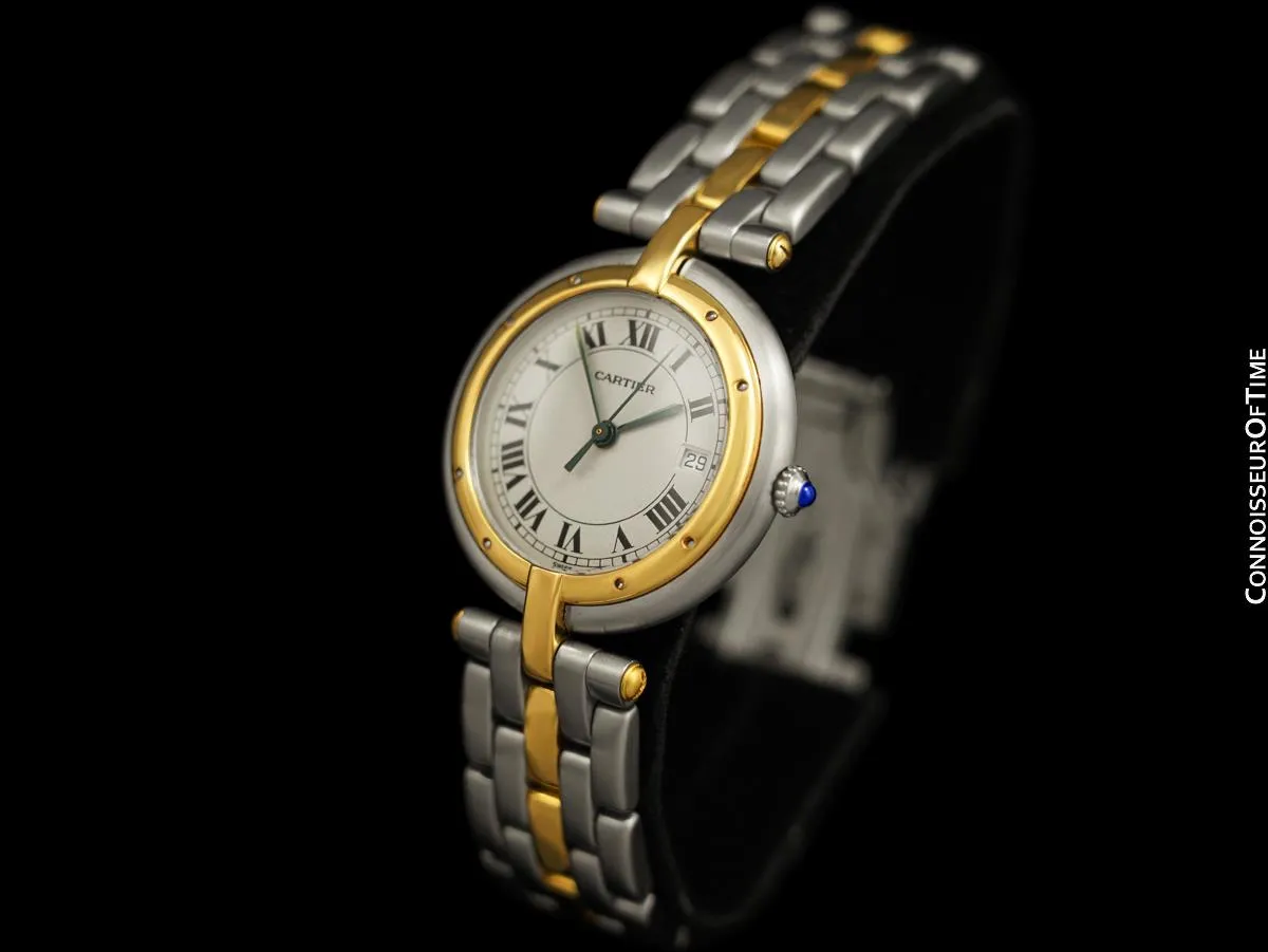 Cartier Panthere (Cougar) VLC Vendome Mens Midsize - Stainless Steel & 18K Gold